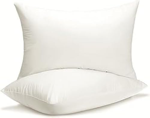 Luxurious Queen-Sized Bed Pillows - Soft Supportive Set of 2