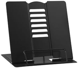 MSDADA Compact Metal Book Stand for Reading and Studying Black