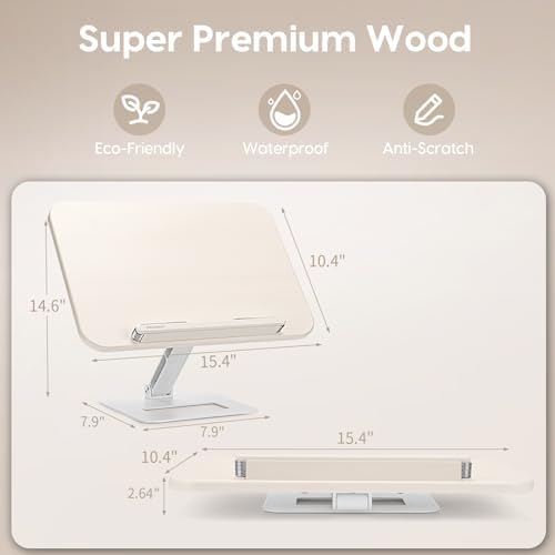 Perfect Amaredom Book Stand for Reading More - White Maple Design
