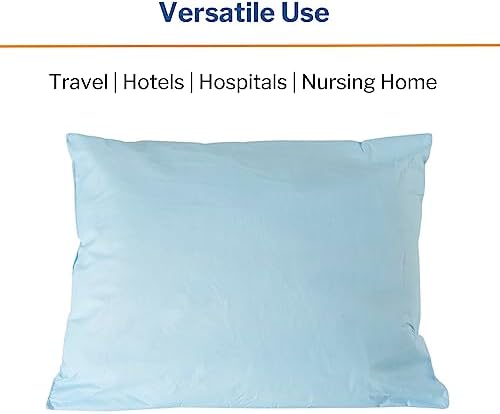 McKesson Medical Pillow 1 Count Blue 20x26 Reusable Stain-Resistant Bed Pillow