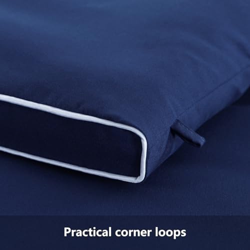 RUIKASI Navy Blue All-Season Comforter - Machine Washable Lightweight Fluffy