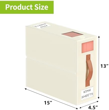 Aokeyee Foldable Sheet Organizers 4 Pack - QueenKing Size