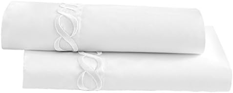 Kassatex Pillowcase Set - Standard Catena Bedding Collection White