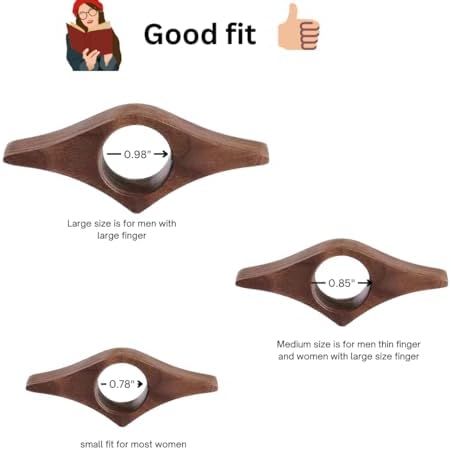 Handmade Walnut Thumb Book Page Holder Perfect for Reading on the Go