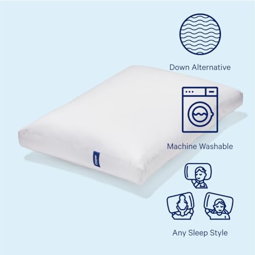 Casper Essential Pillow for Sleeping Two-Pack White True Comfort