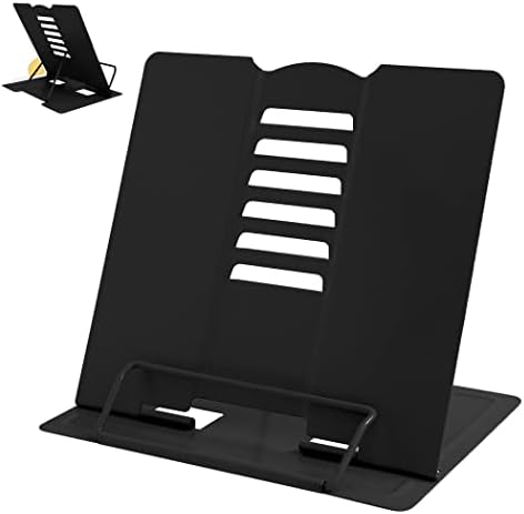Adjustable Full-Black Metal Book Holder