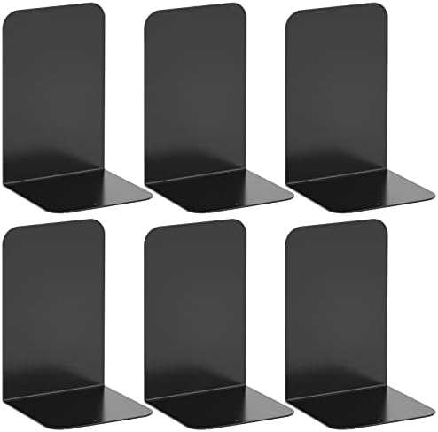 VFINE Metal Bookends - Heavy Duty Best for Stacking Black