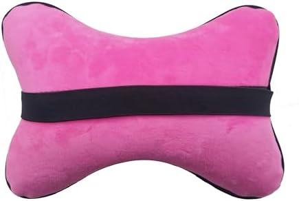 Yuhuru Car Neck Pillow 2pcs Bling Pink PU Leather