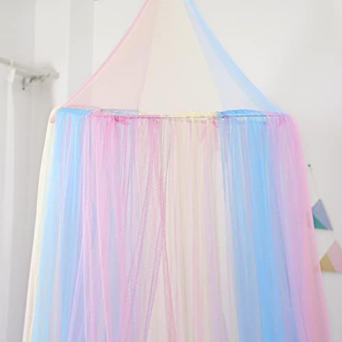 Rainbow Bed Canopy for Girls by Nattey