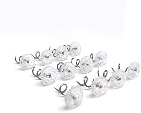 FRESH IDEAS Dust Ruffle Spiral Push Pins Set of 12 White