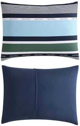 Nautica Twin Comforter Set with Matching Sham and Throw Pillows 1