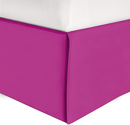 Elegant Comfort California King Bed Skirt - Fuchsia Pink