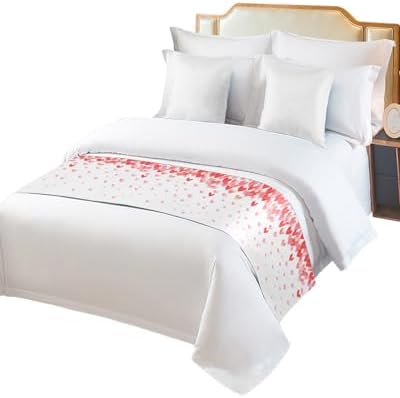 Chic Heart Red Bed Runner