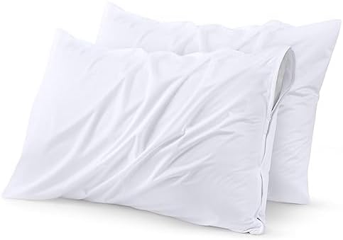 Durable Water-resistant Pillow Covers White
