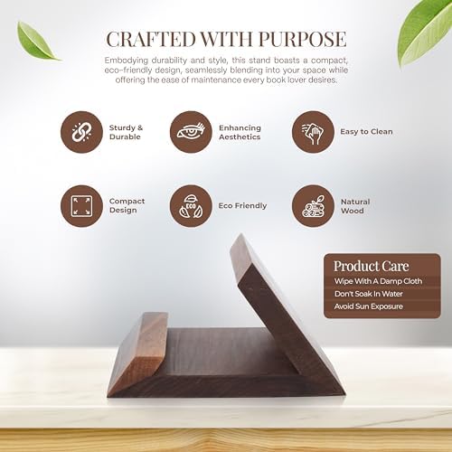 Firewire Walnut Book Stand Modern Display for Home Office