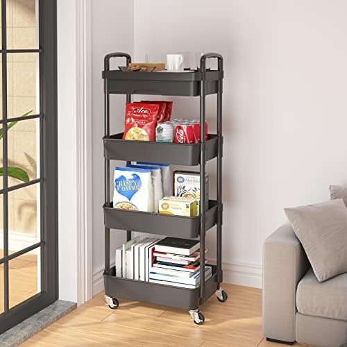 Calmotee 4-Tier Rolling Storage Cart