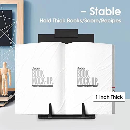 Adjustable Document Holder Stand for Desktop Black Metal Organizer