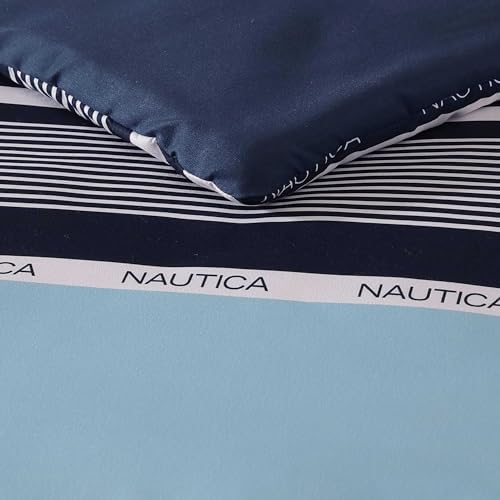 Nautica Twin Comforter Set with Matching Sham and Throw Pillows 1