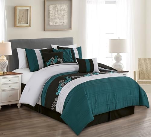 Chezmoi Collection Luxury Leaves Comforter Set