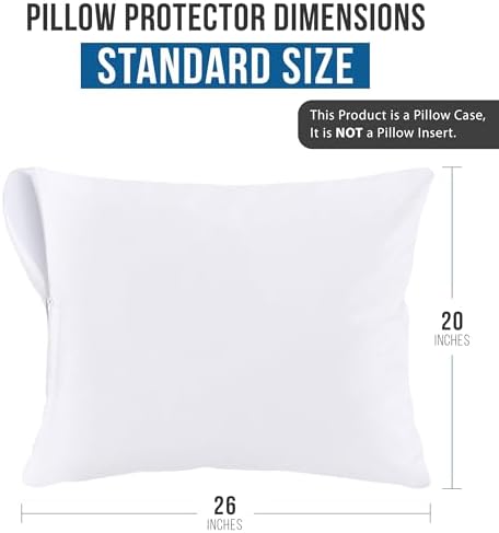 Durable Water-resistant Pillow Covers White