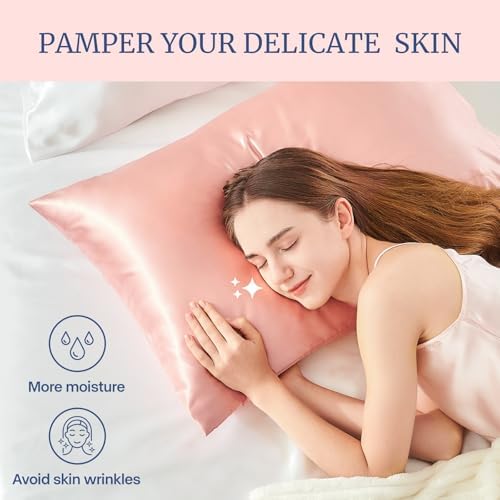 BEDELITE Satin Pillowcase 2 Pack Coral