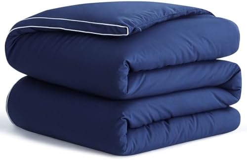 RUIKASI Navy Blue All-Season Comforter - Machine Washable Lightweight Fluffy
