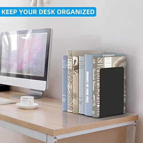 VFINE Metal Bookends - Heavy Duty Best for Stacking Black
