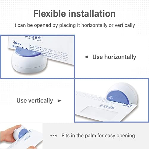 Asmix Electric Letter Opener Blue Version - Safe and Efficient for Envelopes