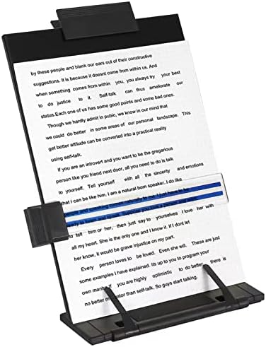 Adjustable Document Holder Stand for Desktop Black Metal Organizer