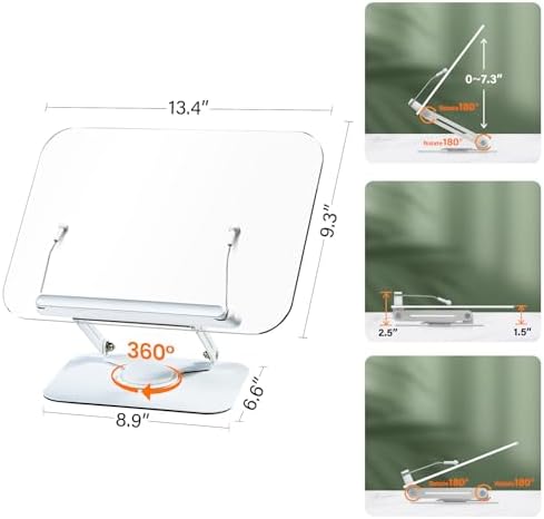Stylish Adjustable Acrylic Book Stand