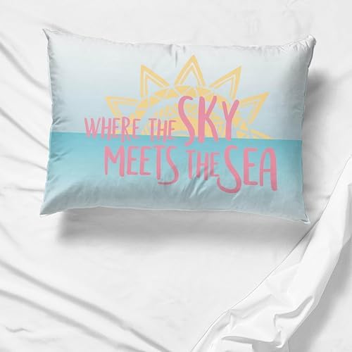 Moana Reversible Pillowcase Tripping Against of Tanned Canvas