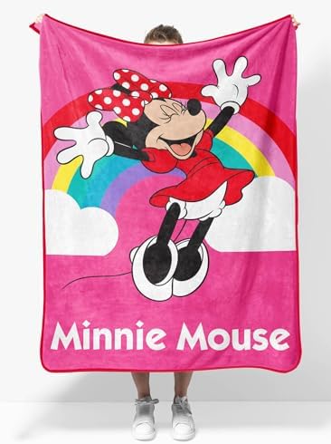 Sunny Side Up Disney Minnie Mouse Plush Travel Throw Blanket 40x50 inches