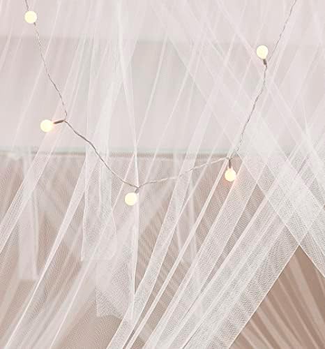 Elegant Bed Canopy with Lighting for Bedroom Decorations