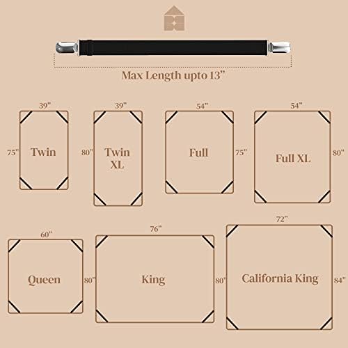 FeelAtHome Bed Sheet Clips - Secure Bedding effortlessly