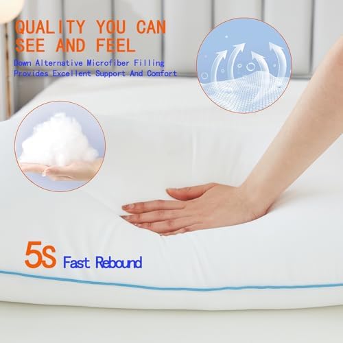 Cooling Bed Pillows Set - 4 Piece