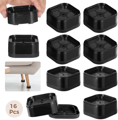 OMISTAR Adjustable Bed Risers 16-Piece Set