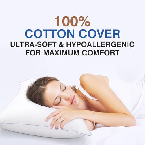 Luxury Goose Feather Pillow with 60 Down Fill