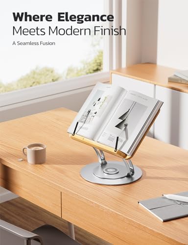 Nulaxy Bamboo 360 Rotating Book Stand