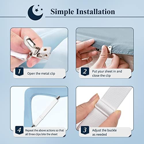 Adjustable Elastic Sheet Fasteners for Mattresses