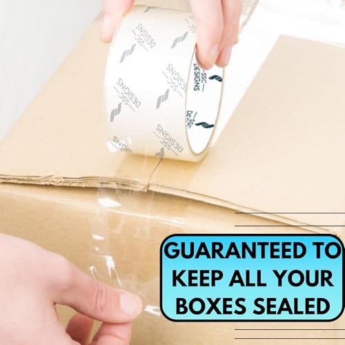 Clear Packing Tape Heavy Duty Refill No Noise 6 Rolls 60 Yds