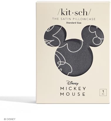 Kitsch Disney Mickey Mouse Luxury Cooling Pillowcase Elevate Sleep with Satin Softness