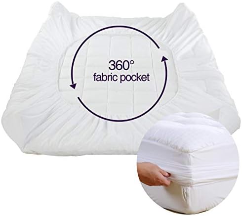 EASELAND RV King Mattress Pad 72x80 inch 21 inch deep pocketmachine washable