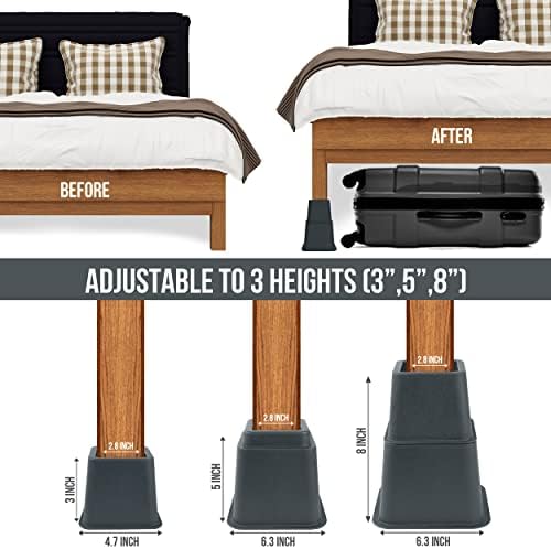 Utopia Bed Risers - Adjust for Perfect Sleep