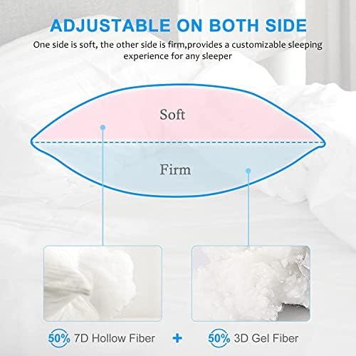 EIUE Hotel Collection Queen Bed Pillows Set for Side Back Sleepers