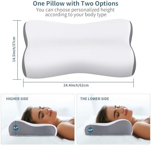 Memory Foam Cervical Neck Pillow for Pain Relief