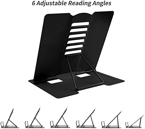 Adjustable Full-Black Metal Book Holder