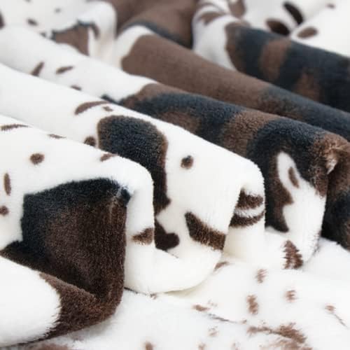 KIVEE Cute Cow Print Throw Blanket - Soft Warm All-Season Travel Home Use