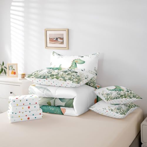 Erosebridal 7-Piece Cartoon Dinosaur Bedding Comforter Set
