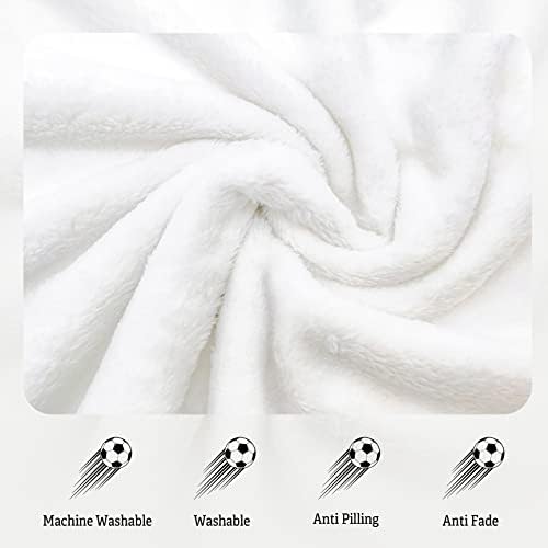 Sinlley Soft Soccer Ball Throw Blanket - 60x50 inch Perfect for Relaxation Coziness