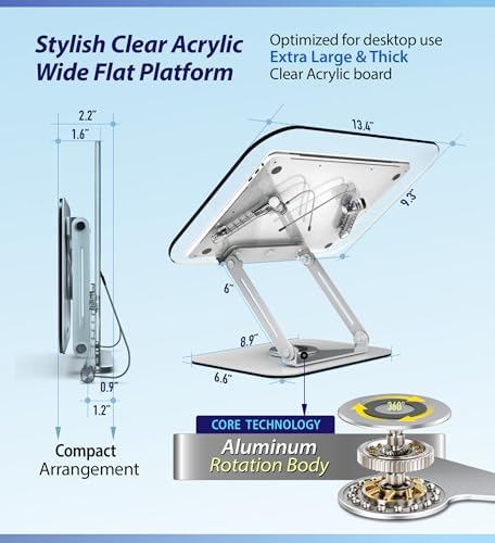 Ergonomic Book Stand with 360 Rotation